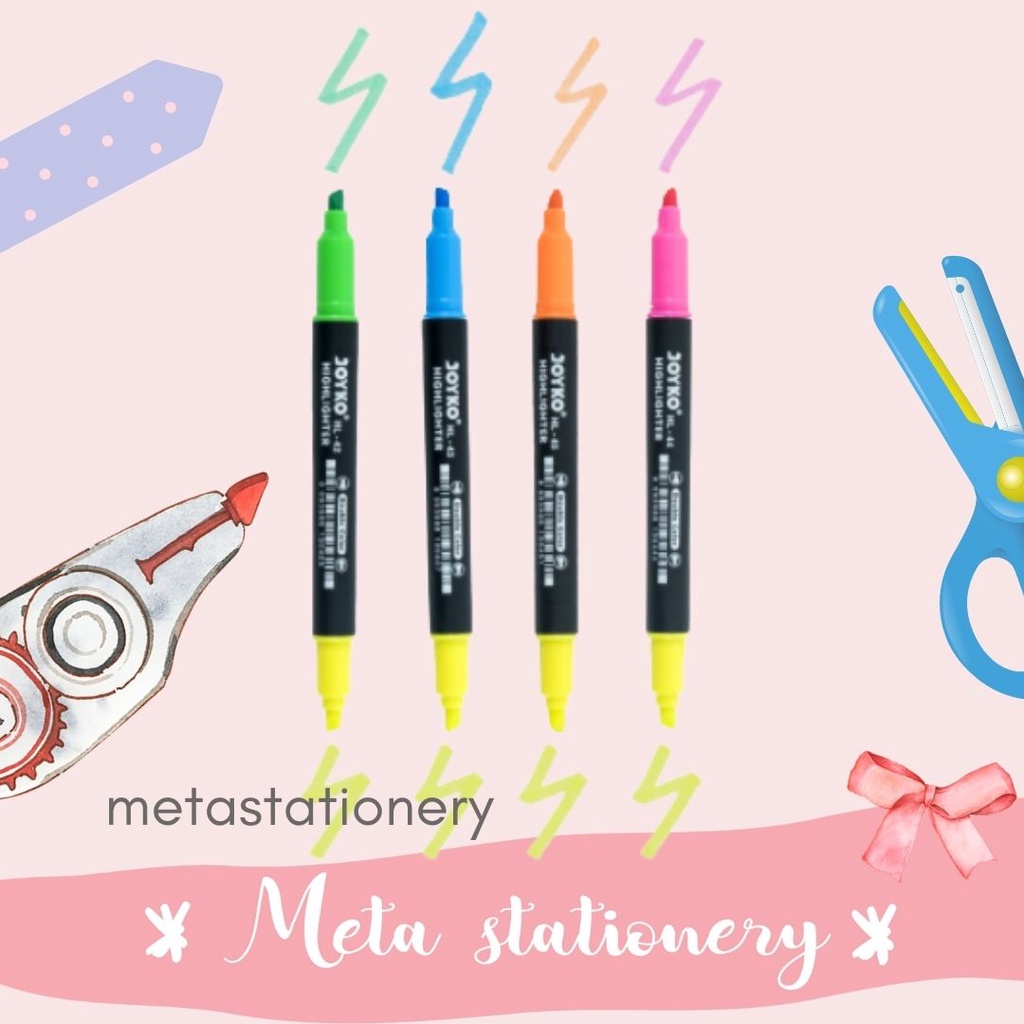 

Highlighter / Textliner Double Color Joyko ( 1pc )
