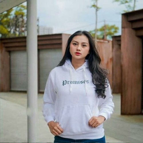 SWEATER POLOS HOODIE JUMPER PROMISES PRIA WANITA SIZE M - XXL