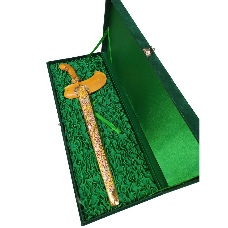 Kotak Pusaka Keris Bahan Kain Bludru Hijau