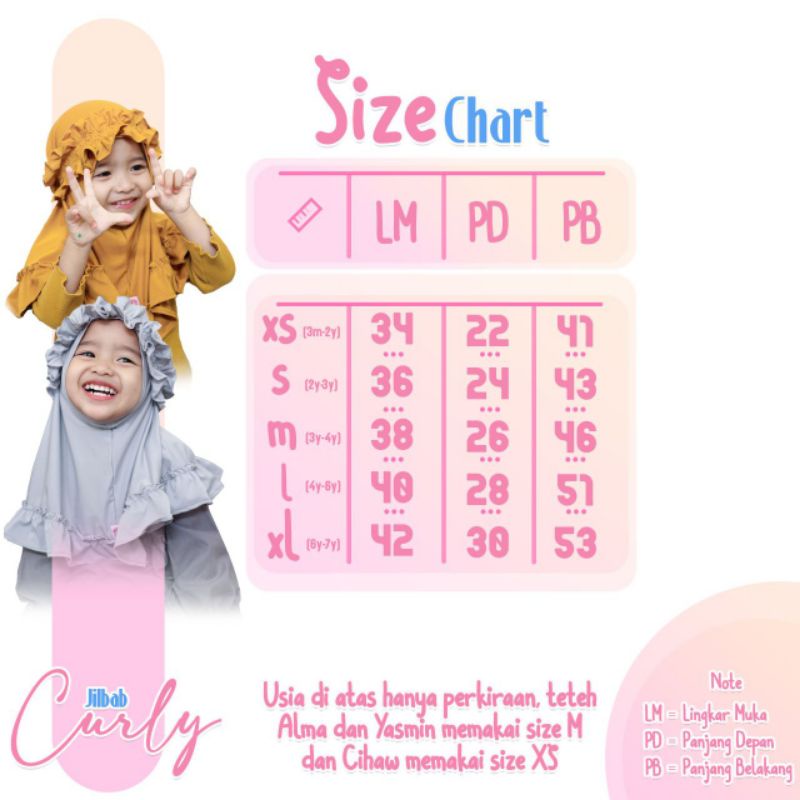 Afsheenastore Jilbab Curly Almahyra / Jilbab Anak Perempuan 1-7T