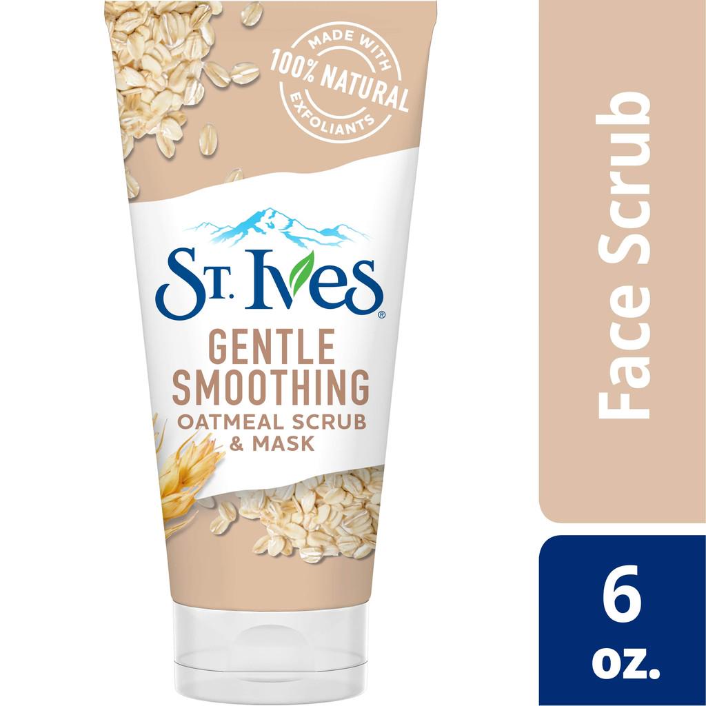 St. Ives Face Scrub Gentle Smoothing Oatmeal Scrub &amp; Mask 170gr - Masker Wajah untuk Glowing Alami