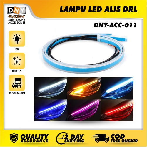 LAMPU ALIS LAMPU DRL FLEXIBLE LAMPU SEN SIGN SEPASANG ISI 2 PCS TEMPEL