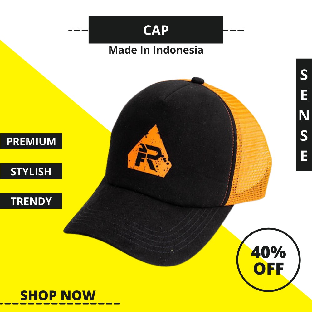JFR Topi Pria Cowok Original Distro Terbaru Trucker Polocap Jaring Baseball Premium JCAP09