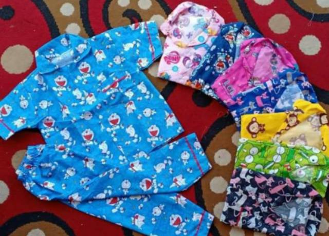 PIYAMA ANAK 1-5THN BAHAN POLY MIKRO(khusus grosir minimal 12pcs)