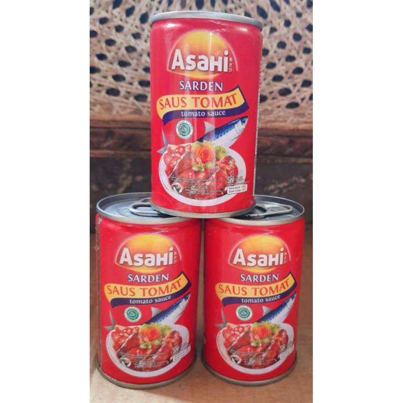 

[TERMURAH] Sarden Asahi Saus Tomat 155gr/ DAPAT 3 KALENG