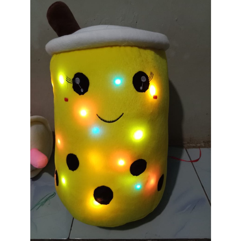 Boneka boba jumbo led seukuran galon / boba jumbo / bantal boba / boneka viral