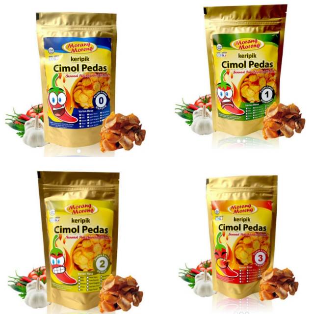 

Kripik cimol pedas morang-moreng