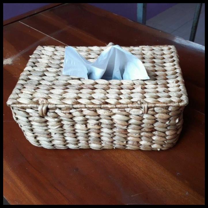 Jual Tissue Box Kotak Tisu Anyaman Enceng Gondok Water Hyacinth