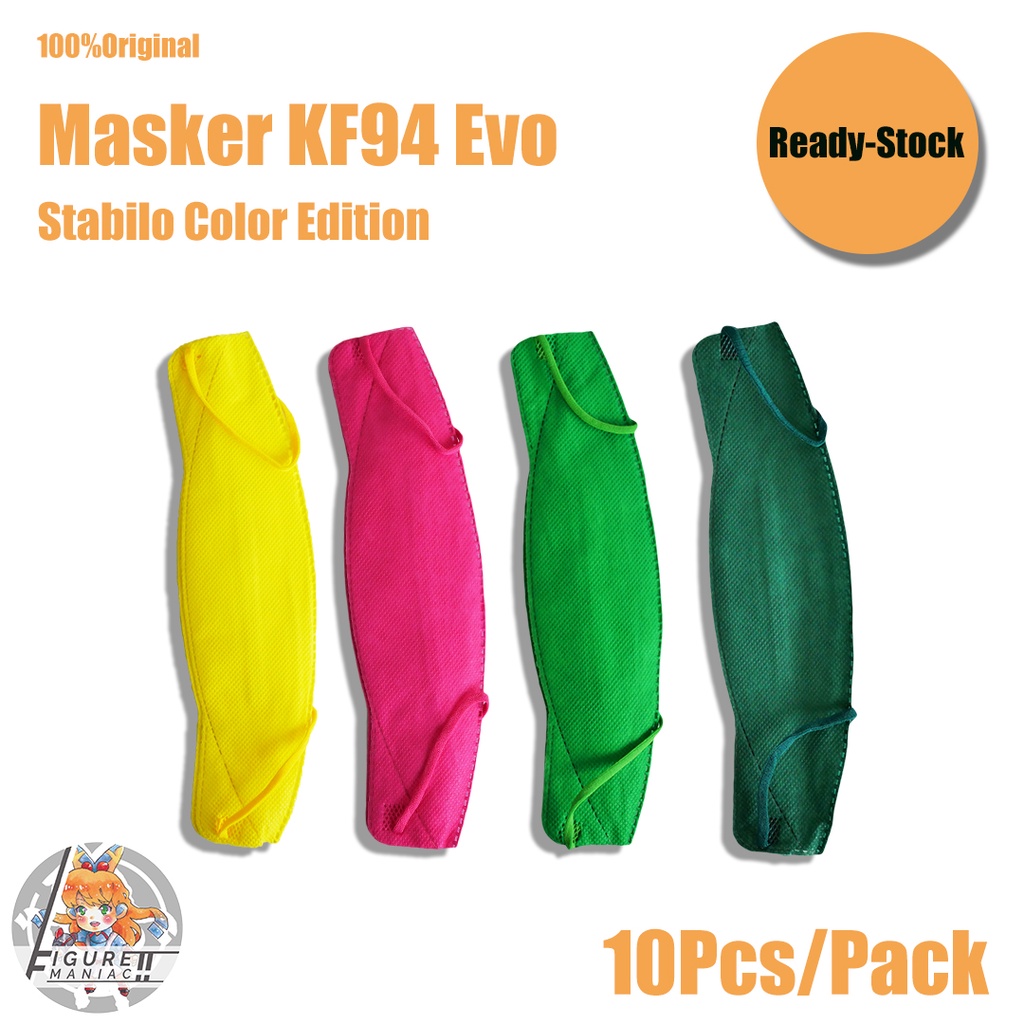 Figure Maniac - Masker KF94 Evo Stabilo Color Edition 1 Pack isi 10