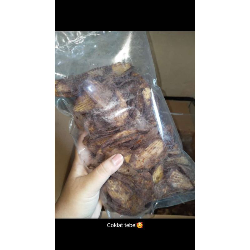 

keripik pisang cokelat lantak renyah manis