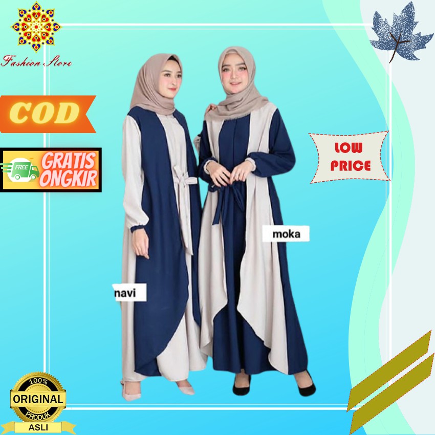 Baju gamis remaja kekinian 2021 shopee