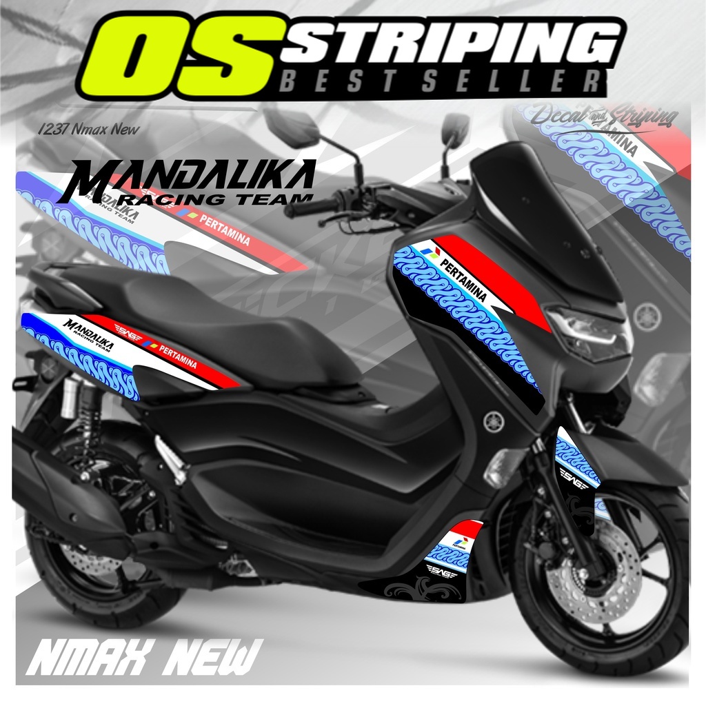 1237 Striping NMAX 2020 2021 2022 List Variasi Grafik Mandalika Moto GP Balap