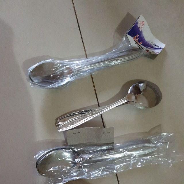 Sendok Garpu Makan Stainless Steel Murah Lusinan Set 12 Pcs Perlusin 12pcs 1 Lusin Kitchen Ware