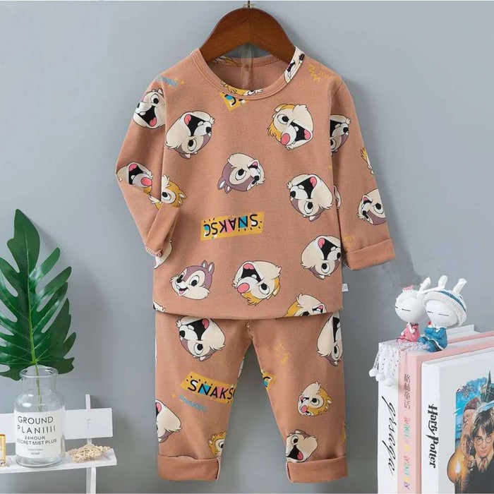 

Produk Terbaik - Piyama / Baju Tidur Anak Import Umur 1 - 9 Tahun Warna Coklat. - Sz 90