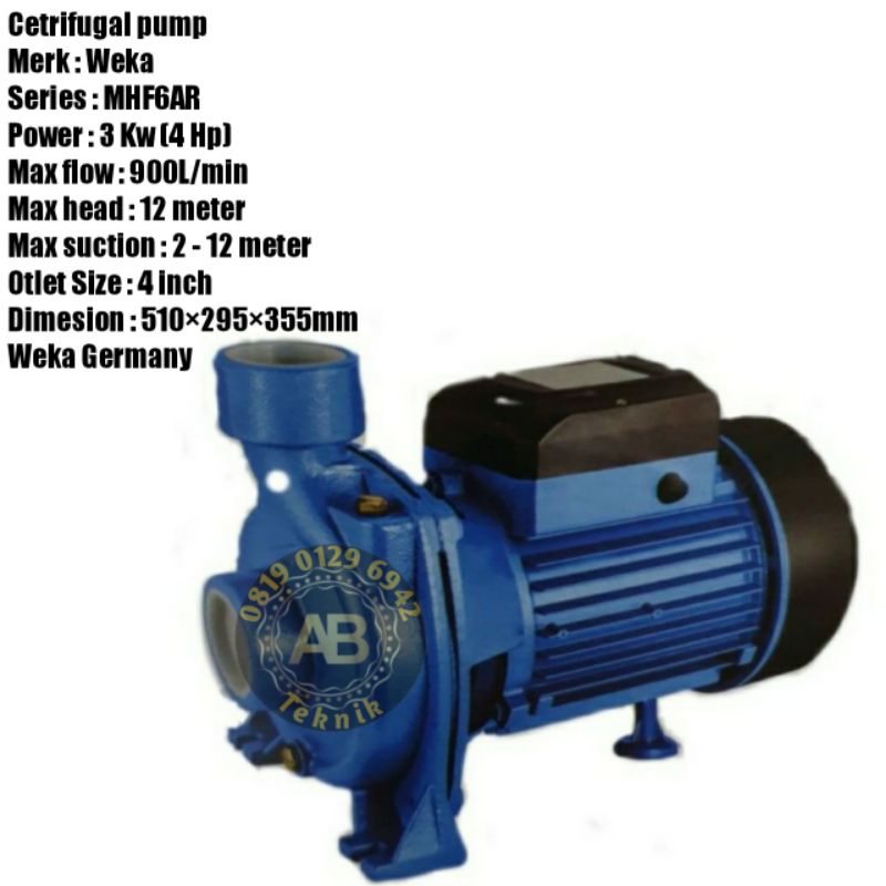 pompa air irigasi centri fugal pump 4 inch 4hp 3 phase weka germany mesin pompa air irgasi mesin sed