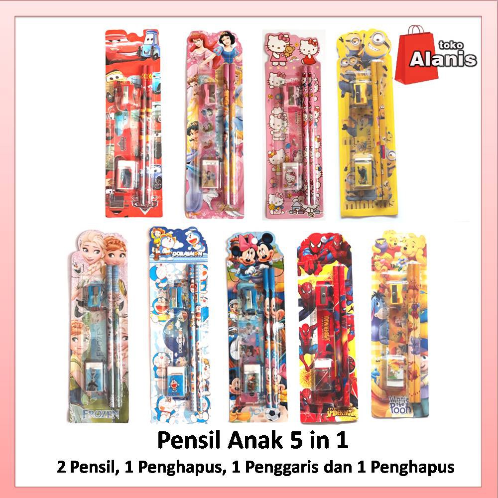

Alat Tulis Pensil Anak 5 in 1 Murah