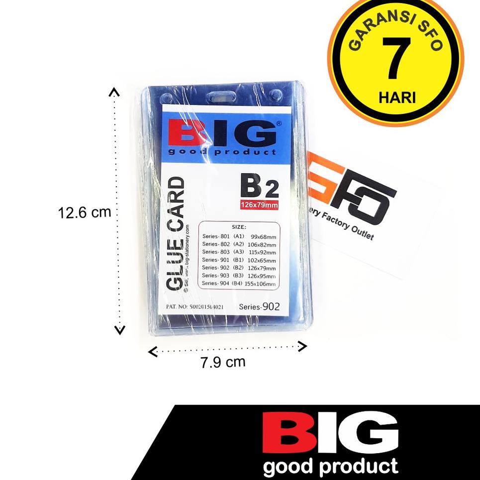 

[PROMO HBE39] ID Card Mika Big B2 126mm x 79mm (Name Tag / Glue Card / Card Holder) Diskon Promo