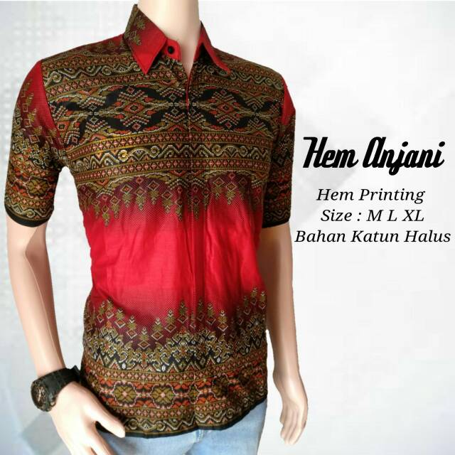 KEMEJA BATIK LENGAN PENDEK ANJANI /FASHION BATIK /BATIK CLASIK/BATIK KERJA/BATIK KANTOR/COUPLE BATIK