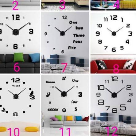 ✵ Jam dinding Besar DIY / JAM DINDING Big silver hitam dan gold ۝