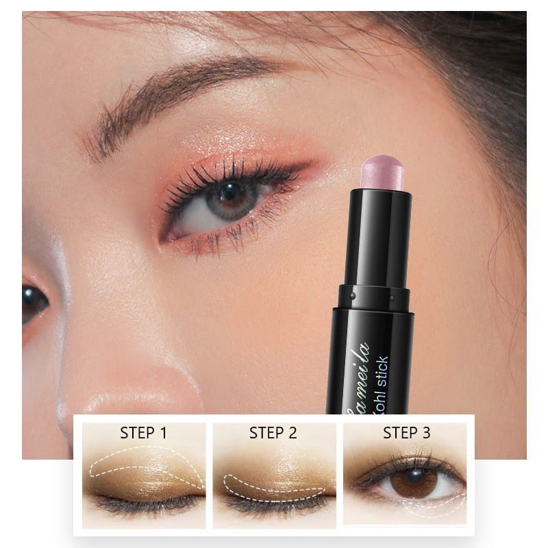 Lameila 3045 eyeshadow Pencil Stick  2in1 Eyeshadow Duo Stick Shimmer stik pensil eyeshadow