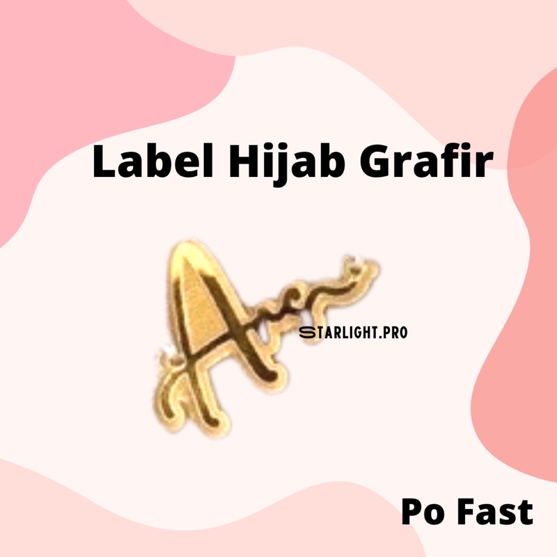 

label hijab gamis custom grafir akrilik