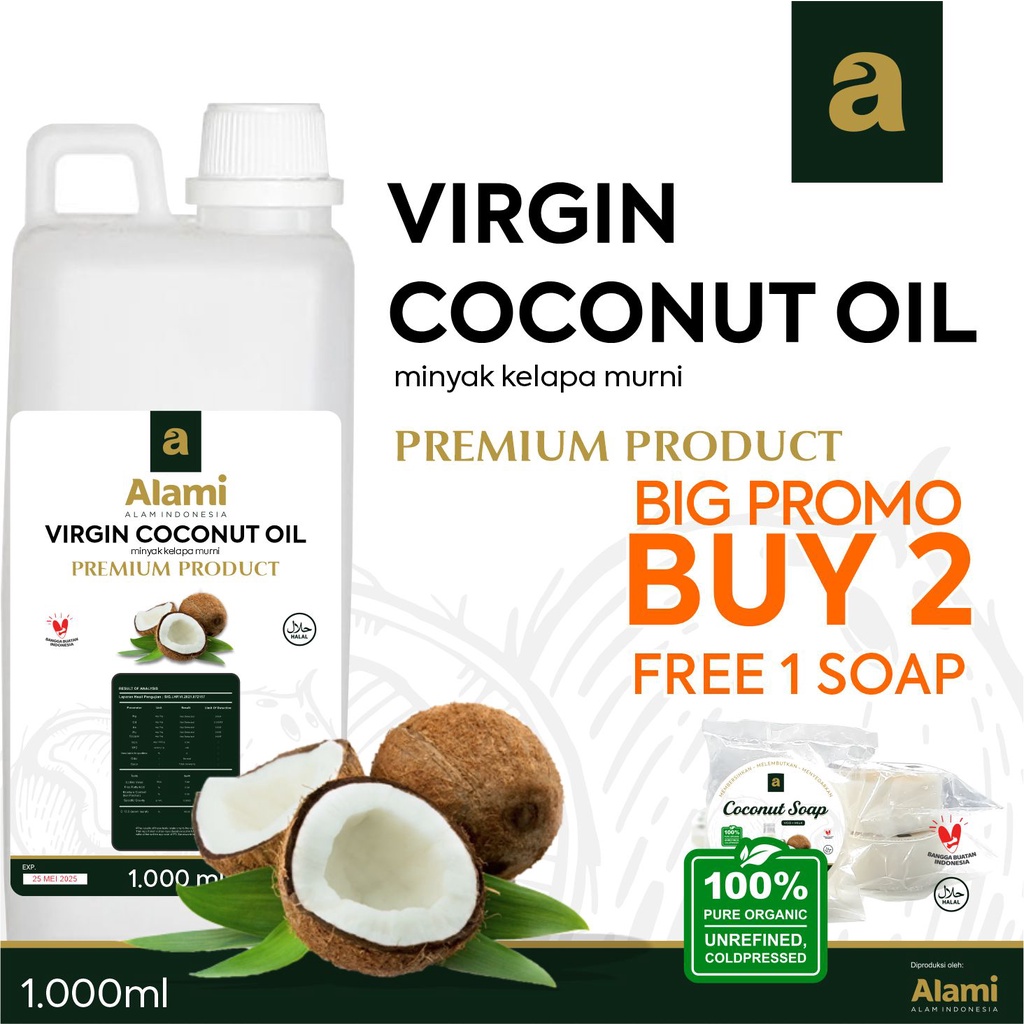 VCO Virgin Coconut Oil 1.000 ml | Minyak Kelapa Murni | VCO Original Organik Alami