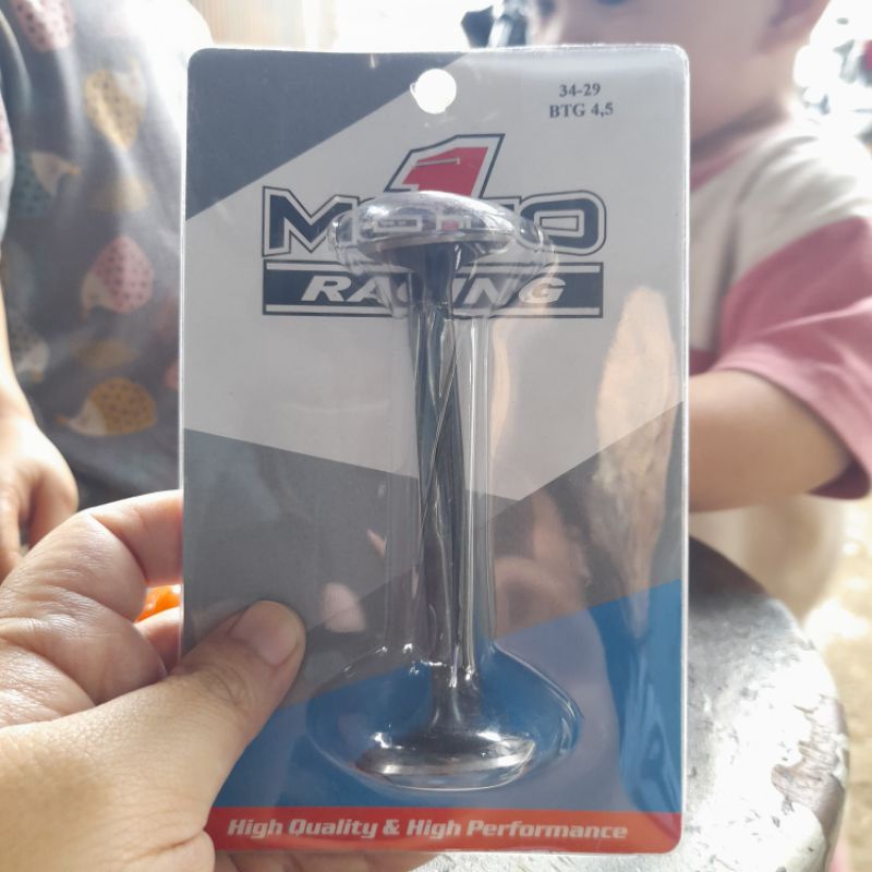 klep valve MOTO1 diameter 34/29 batang 4.5mm