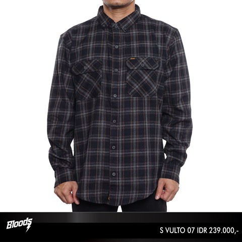 Kemeja Flanel Bloods S VULTO 07 Bloods Original
