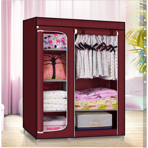  02CX NEW Multifunction Wardrobe lemari pakaian rak 