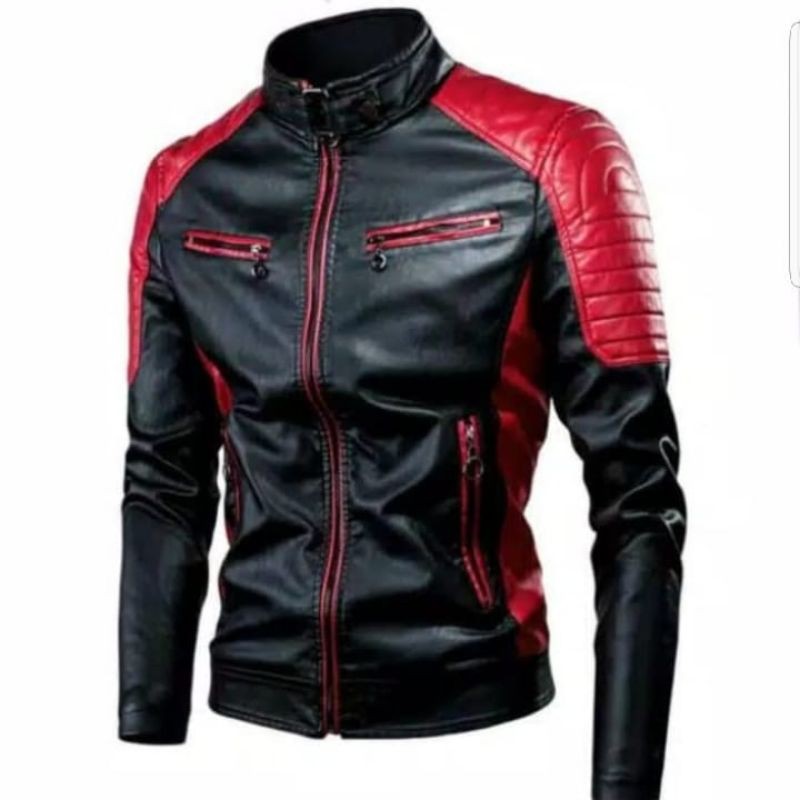 JAKET SEMI KULIT PRIA/JAKET KULIT SINTETIS