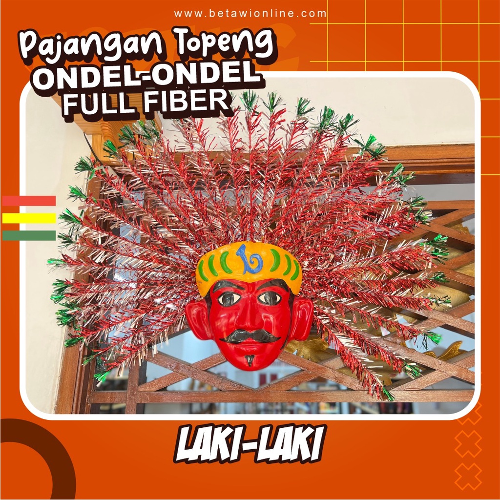 Pajangan topeng ondel-ondel  [SEPASANG] / Topeng Ondel Ondel Full Fiber