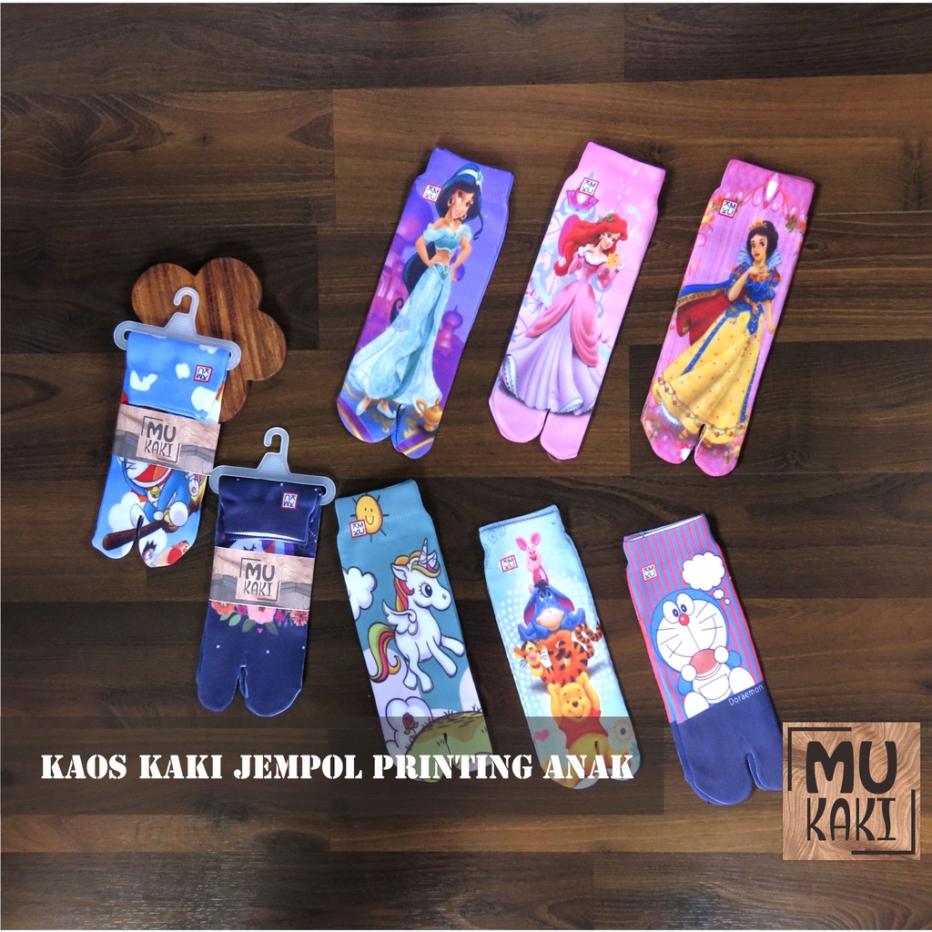 Kaos Kaki Jempol Anak Printing Karakter Murah Mukaki S