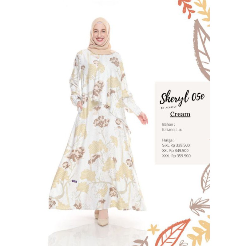 (COD) Terbaru gamis wanita muslim satin tebal AL HALLY SHERYL 05C ll gamis TERLARIS ORI - AL HALLY