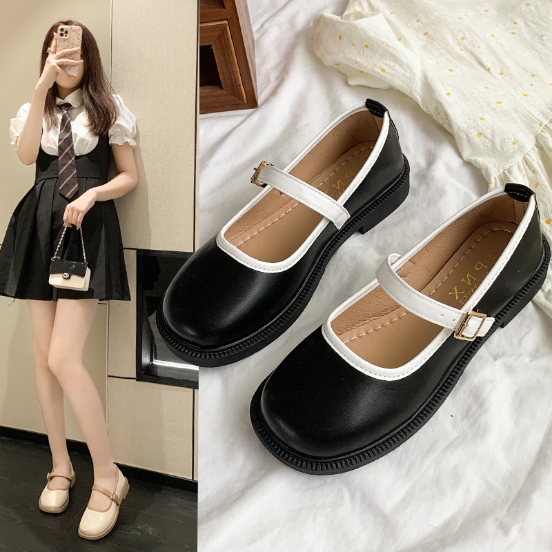 HH9108 Sepatu Flat Wanita, Sepatu Kulit Wanita, Sepatu Mary Jane,Ladies Flat Shoes, Ladies Leather Shoes, Mary Jane Shoes