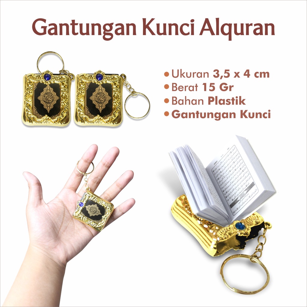 GANTUNGAN KUNCI ALQURAN / ALQURAN MINI SOUVENIR 4.9 1,4RB Penilaian 10RB+ Terjual