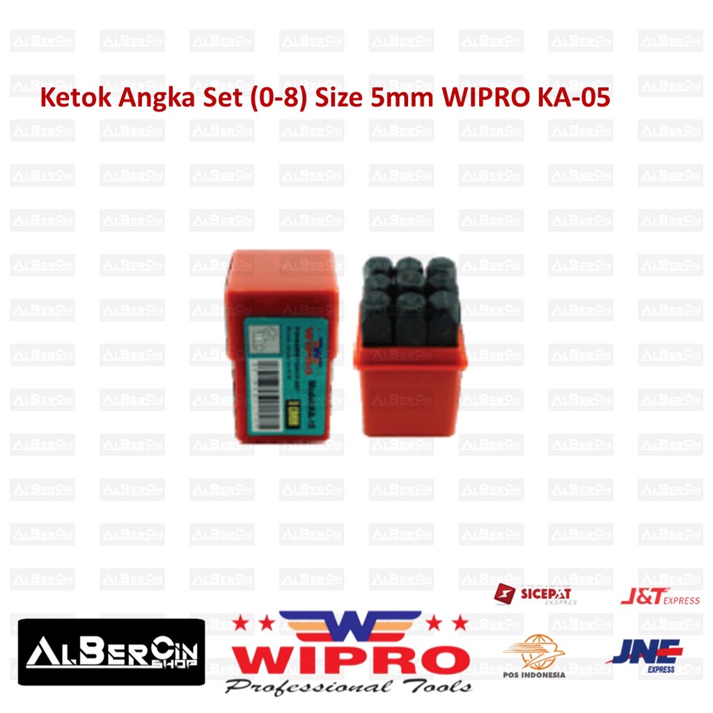 Ketok Angka Set 5mm Alat Cetak Angka 5 mm WIPRO KA-05 KA05