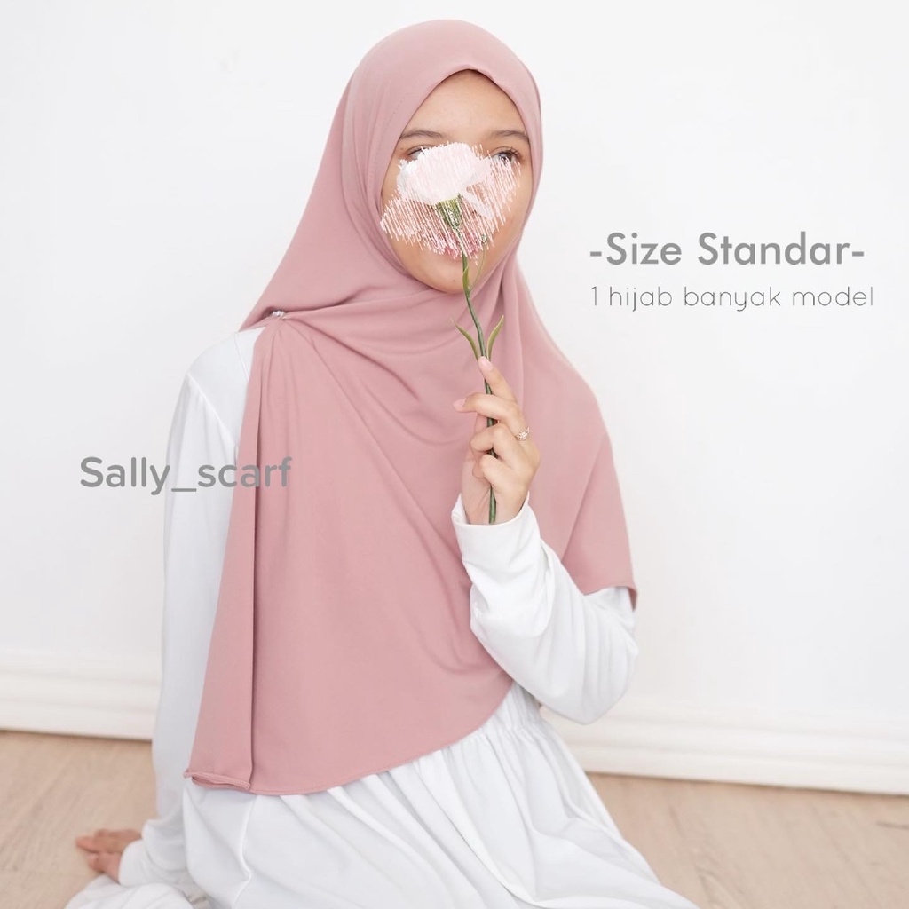 Hijab Quenna instan jersey premium , khimar instan, bergo standar dan syar i