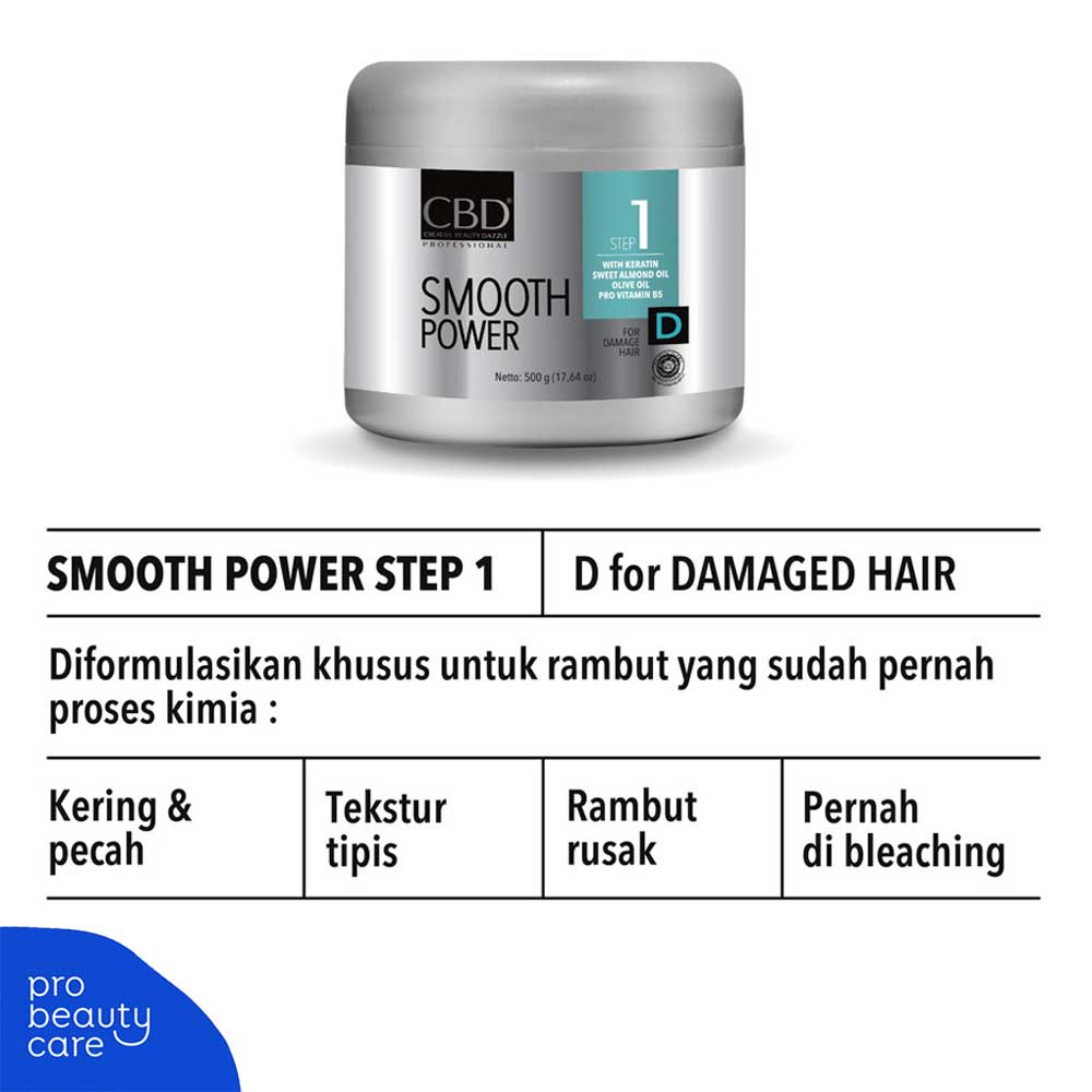 CBD Professional -  Smooth Power Step 1 Normal, Resistant &amp; Damage Hair (500ml)