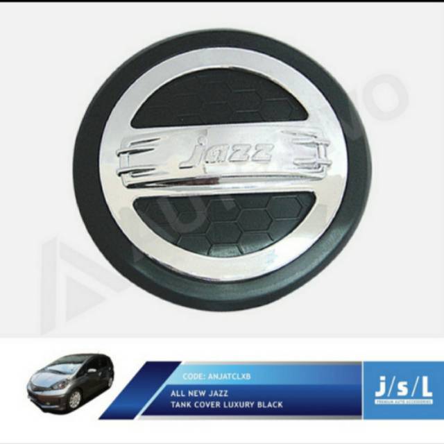 Tank cover/ tutup tangki mobil all new Jazz 2008-2013 model luxury Hitam &amp; Putih jsl