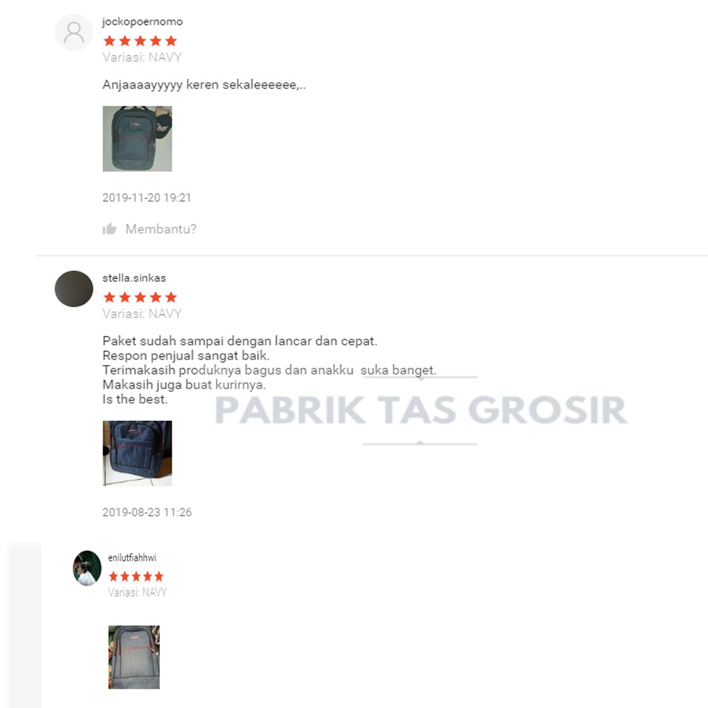 Tas Ransel Laptop Backpack Sekolah Kerja Kuliah Pria Wanita Cewek Cowok Polo Paris Free Raincover