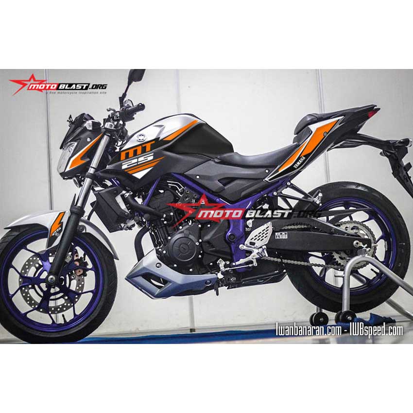 Decal Stiker Yamaha MT25 SILVER ALA KTM DUKE