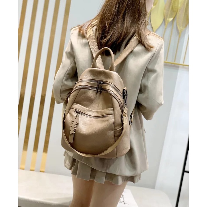 TAS RANSEL PUNGGUNG WANITA PREMIUM / TAS MULTIFUNGSI SELEMPANG STYLE 091