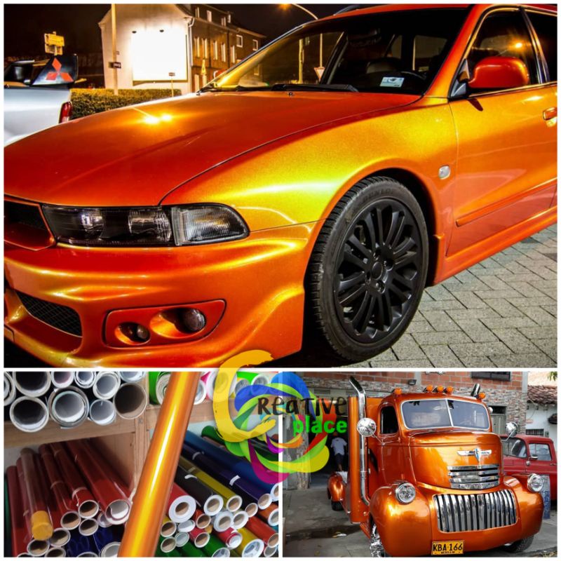 STICKER SKOTLET MOTOR WARNA ORANGE CANDY / OREN CANDY MERK PROFIX