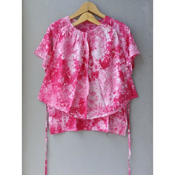 Setelan Pendek Jumbo XXL Ld 120 Rayon Tie Dye