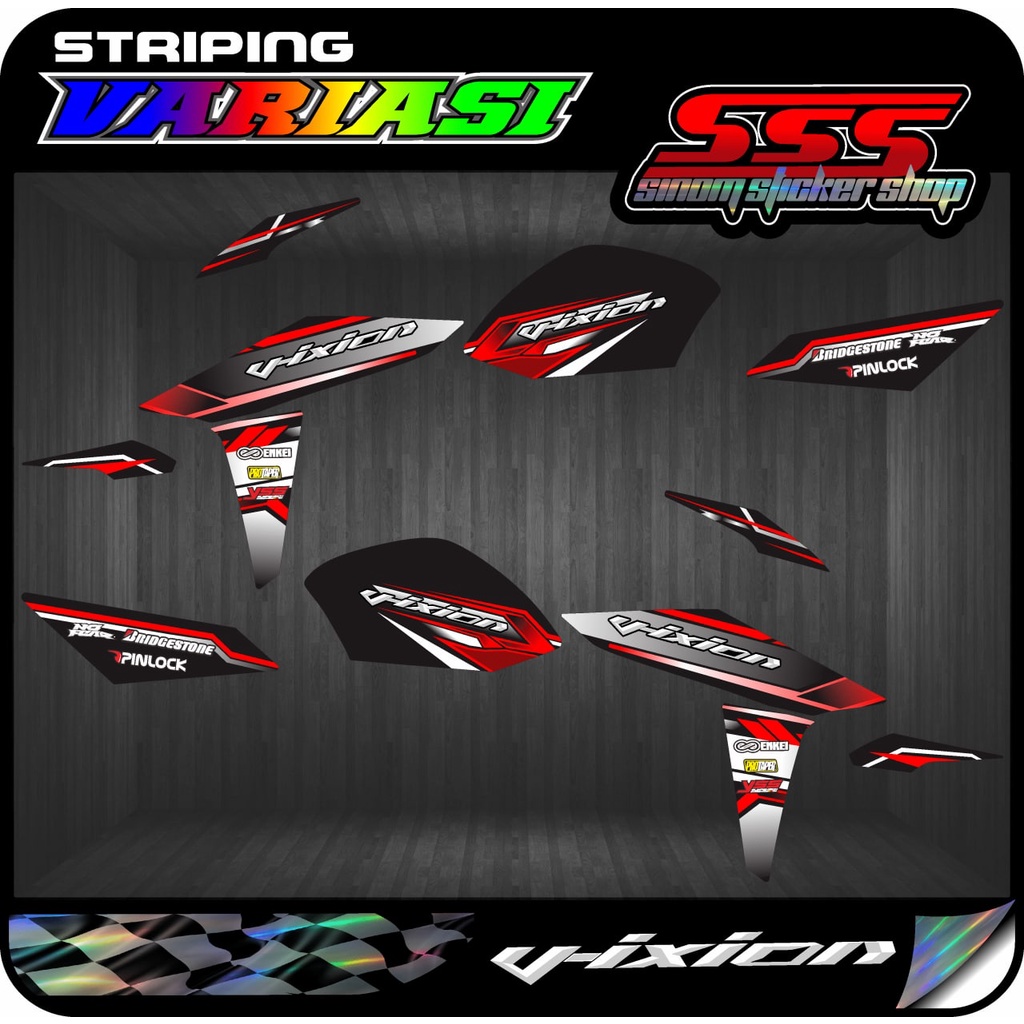 Decal Striping New Vixion Advance Motif Road Race 03