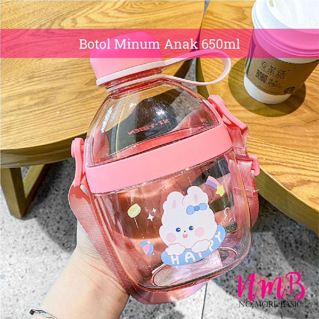 Botol Minum Anak 650ml BPA Free Karakter Kartun Binatang Lucu