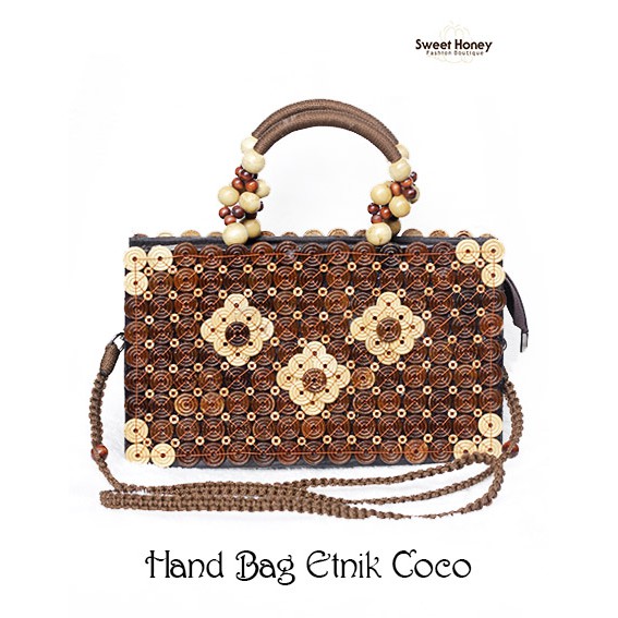 Sweet Honey ~ Tas Batok Kelapa Coco Kerajinan Tangan Bali Handmade Bag Coco [BIsa COD/Bayar di tempat]