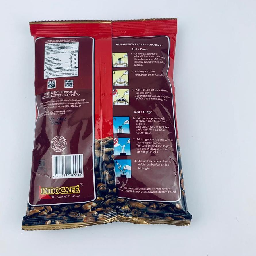 

Diskon!! KODE-713 Indocafe fine blend /kopi instan gourmet / 100g