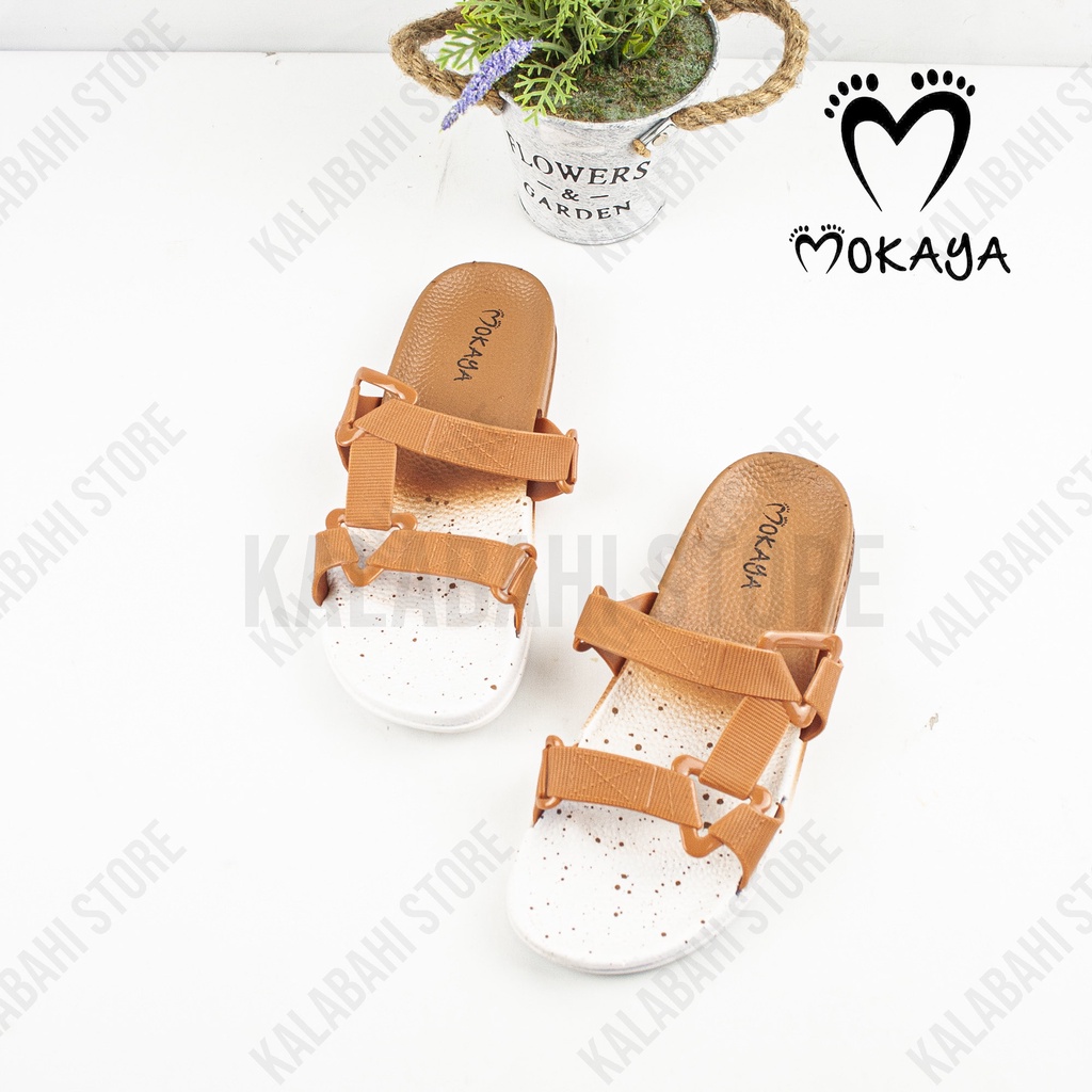 Murah Sandal Slop Semi Gunung Wanita Warna Sembur Tali Sambung Keren Import Mokaya 2059 (37-41)