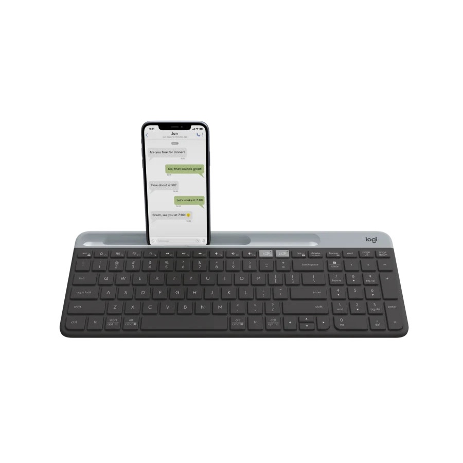 Logitech K580 Slim Multi-Device Wireless Keyboard Graphite/Off-white